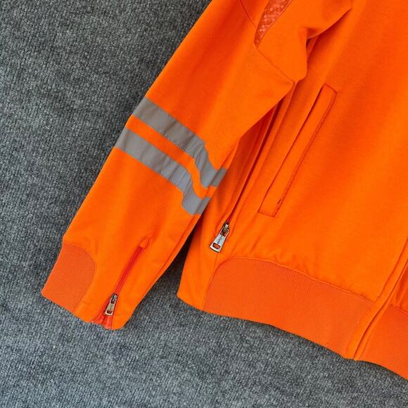 Pelle Pelle Track Jacket Mens Large Orange logo missing Pockets Lined Active - Picture 3 of 11